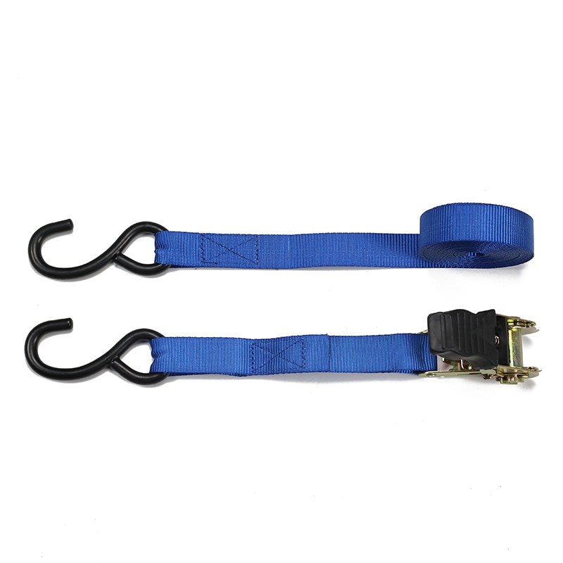 4PC 25MM Rubber Coated Ratchet Straps