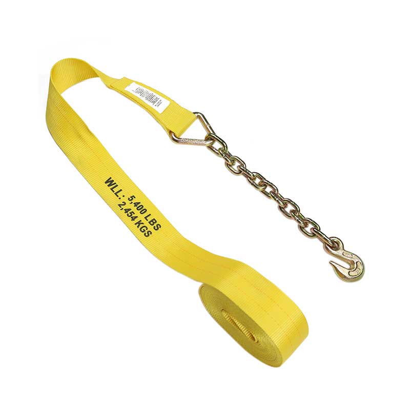 3 Inch Winch Strap With Chain Extension