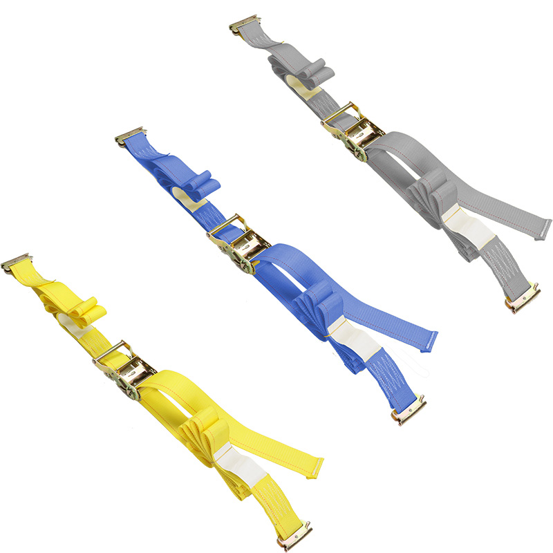 4 Pack 5FT Galvanized Rails Ratchet Straps E Track Kit