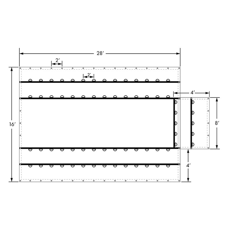 Heavy Duty Lumber Black Tarp